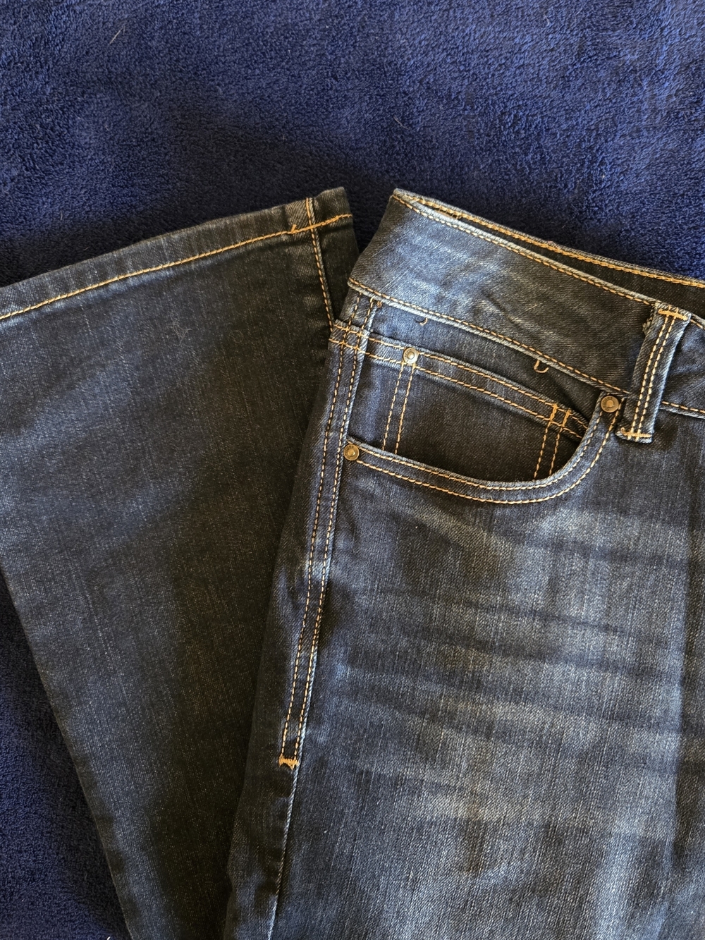 Maurices Everflex Women's Boot Cut Jeans in Dark Blue Wash - Picture 6 of 6